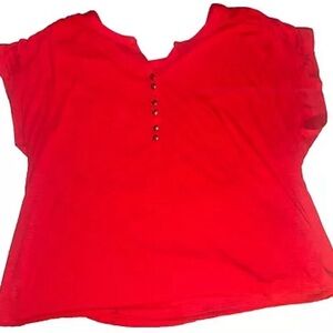 Faded Glory Red Top Women's Size 2X Short Sleeve